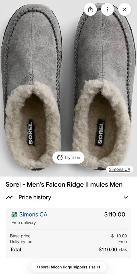Sorel Men's Falcon Ridge II Mules - Size 9