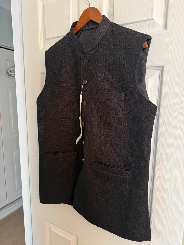 Men’s Indian Waistcoat Black new - photo 5