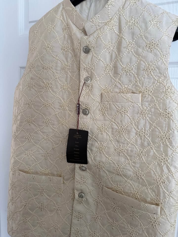 Men's Indian Waistcoat - Size Large Slim - photo 2