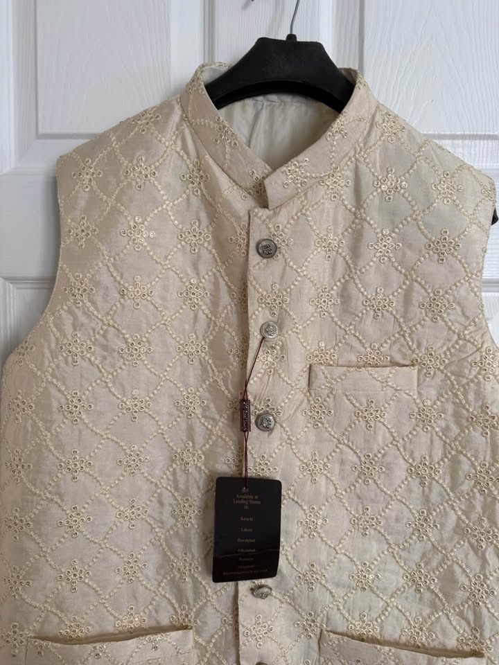 Men's Indian Waistcoat - Size Large Slim - photo 5