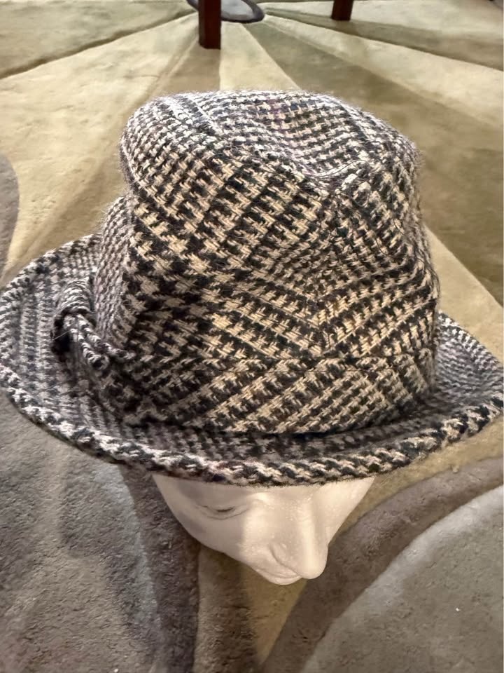 Gray Wool Fedora Hat: Short Brim Trilby, Unisex Winter Hat - photo 2