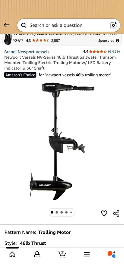 Newport Vessels 46lb Thrust Trolling Motor