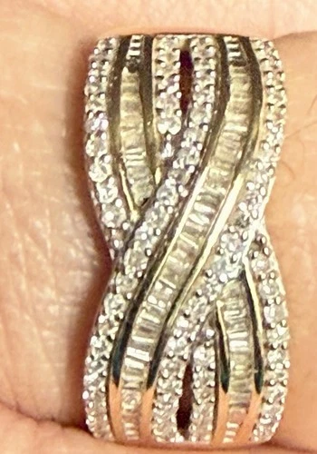 14K Yellow Gold Diamond Band Ring – Elegant Multi-Row Design
