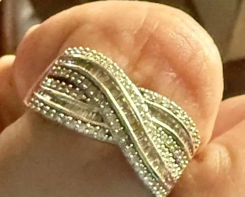 14K Yellow Gold Diamond Band Ring – Elegant Multi-Row Design - photo 2
