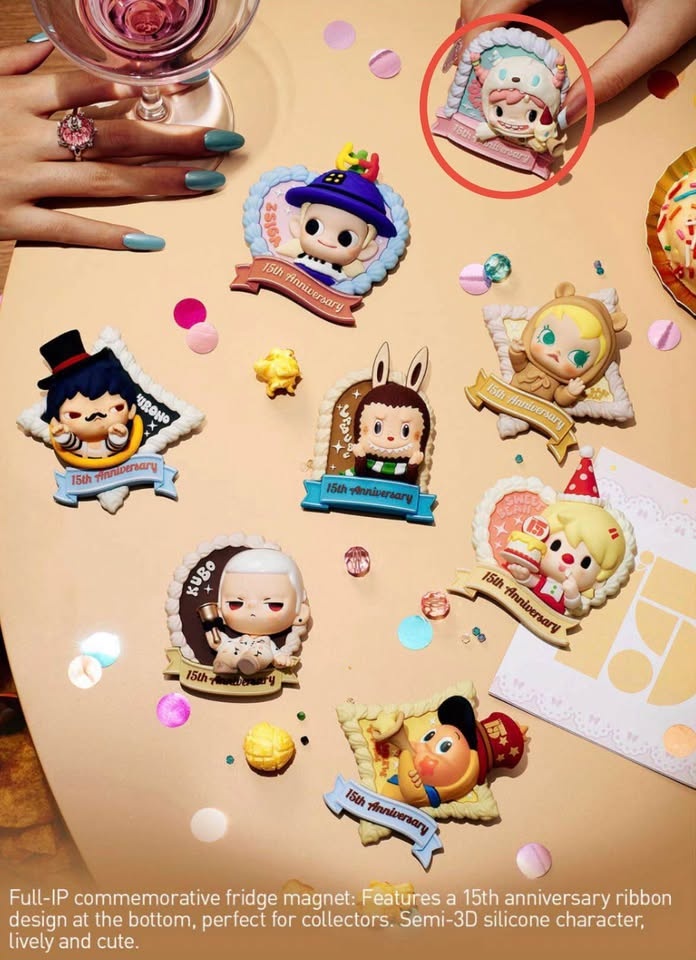 Pop Mart 15th Anniversary Fridge Magnet - photo 2