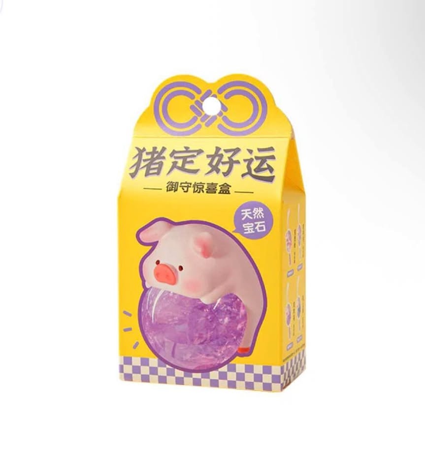 LuLu the Piggy Good Luck Crystal Amulet Charms