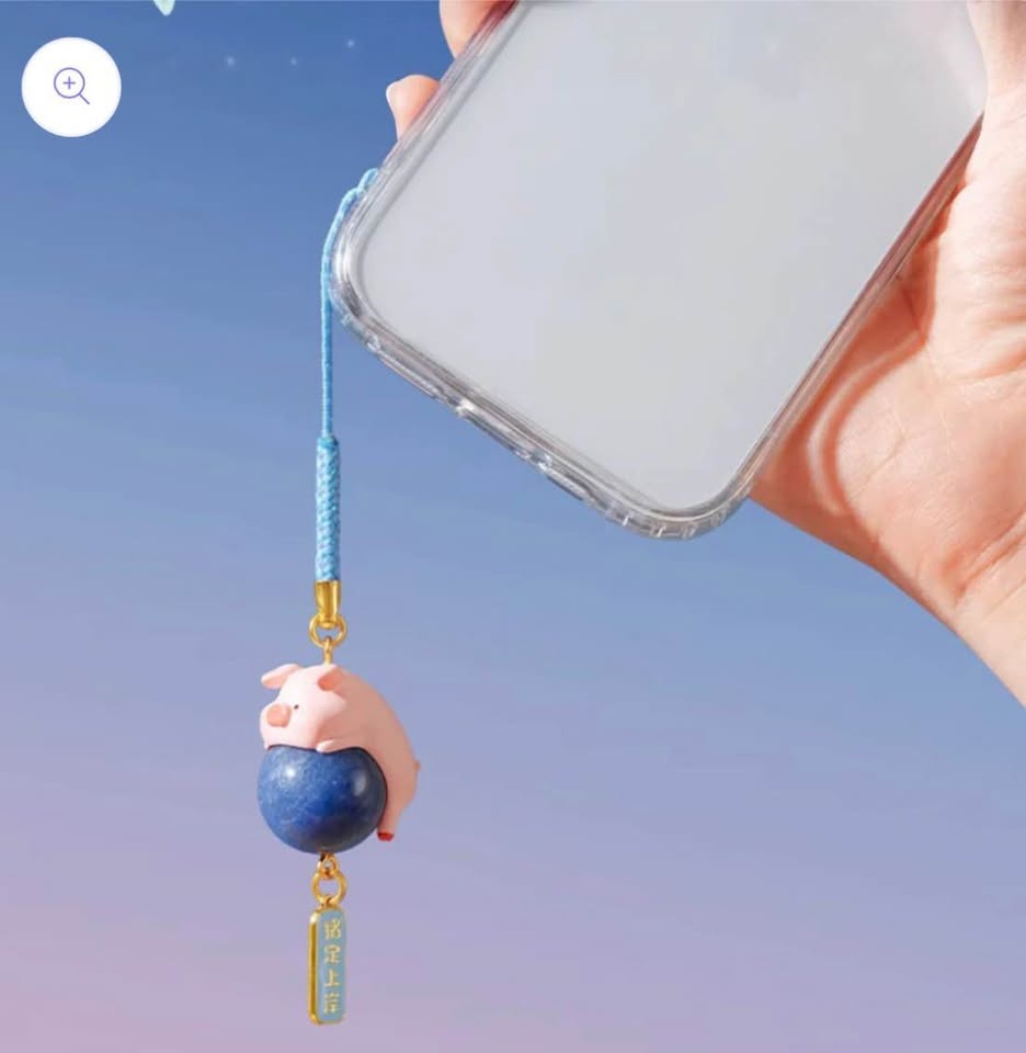 LuLu the Piggy Good Luck Crystal Amulet Charms - photo 3
