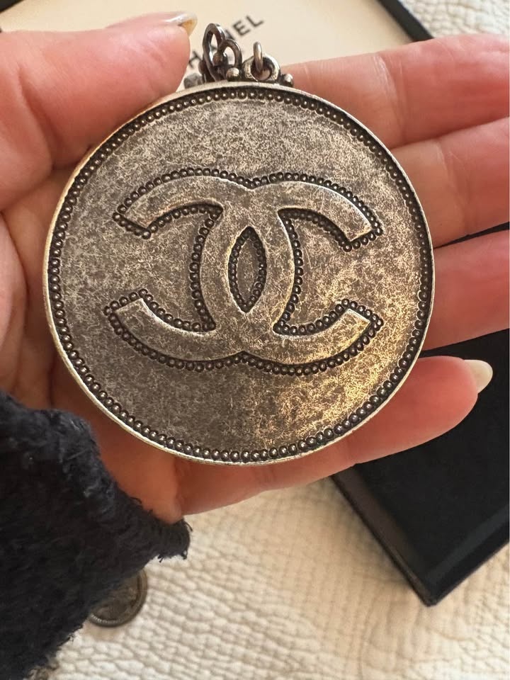 Chanel Vintage Belt Chain Necklace Coin Coco Mark - photo 3