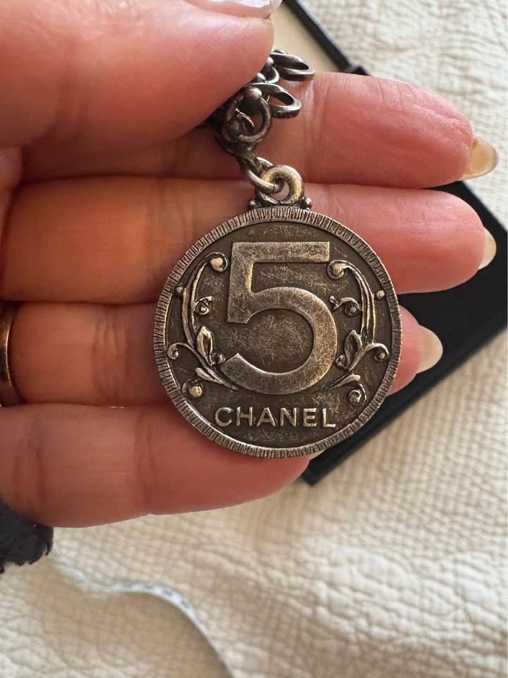 Chanel Vintage Belt Chain Necklace Coin Coco Mark - photo 4