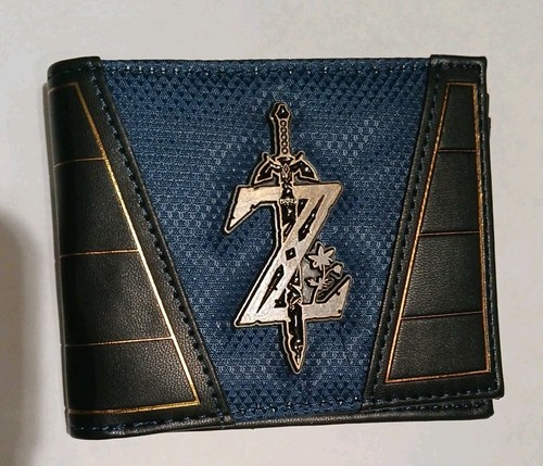 The Legend Of Zelda Official Bi-Fold Wallet -Blue Black Gold Wit