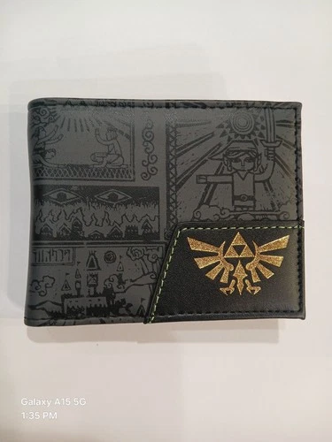 Men's Legend of Zelda Bifold Wallet - Black with Gold Logo