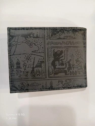 Men's Legend of Zelda Bifold Wallet - Black with Gold Logo - photo 3