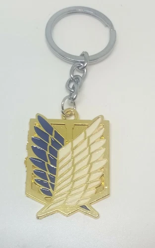 Attack On Titan Keychain Wings of Liberty Gold Keyring