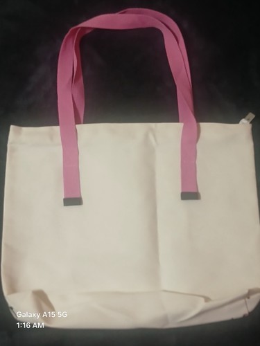 New Sanrio Hello Kitty Canvas Tote Bag With Zipper 11x15 Inches - photo 2