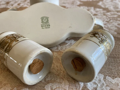 Rare Noritake White & Gold Condiment Set - photo 5