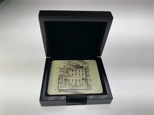 J.P Morgan Set Of 4 Laminated Coasters Of Chase Historical Colle - photo 2