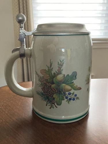 Vintage W. Germany Wandertag Ceramic Beer Stein Pheasant - photo 2