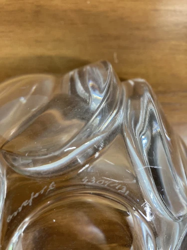 Orrefors Crystal Tulip Glass Bowl Votive Candleholder Sweden 4"