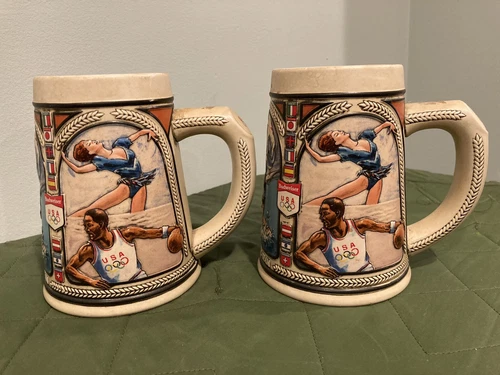 1992 Budweiser US Olympic Team Beer Stein Mugs - Set of 2 - photo 3