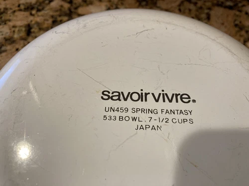 Savoir Vivre SPRING FANTASY Vegetable Bowl - 7 1/2" - Excellent - photo 2