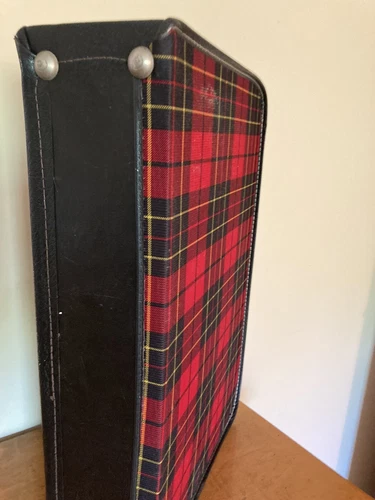 Vintage Black Tartan Plaid Softshell Luggage - photo 4