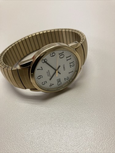Timex Easy Reader Men's Watch 35mm Gold Tone Date Indiglo - photo 3