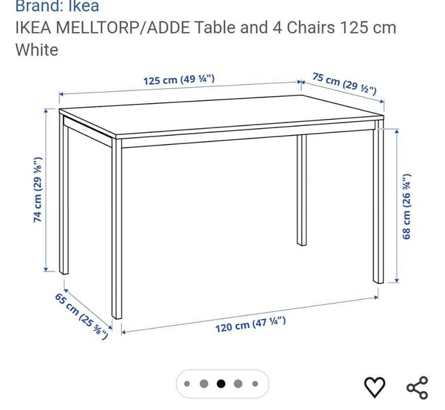 Ikea Melltorp Table only - Very Good Condition