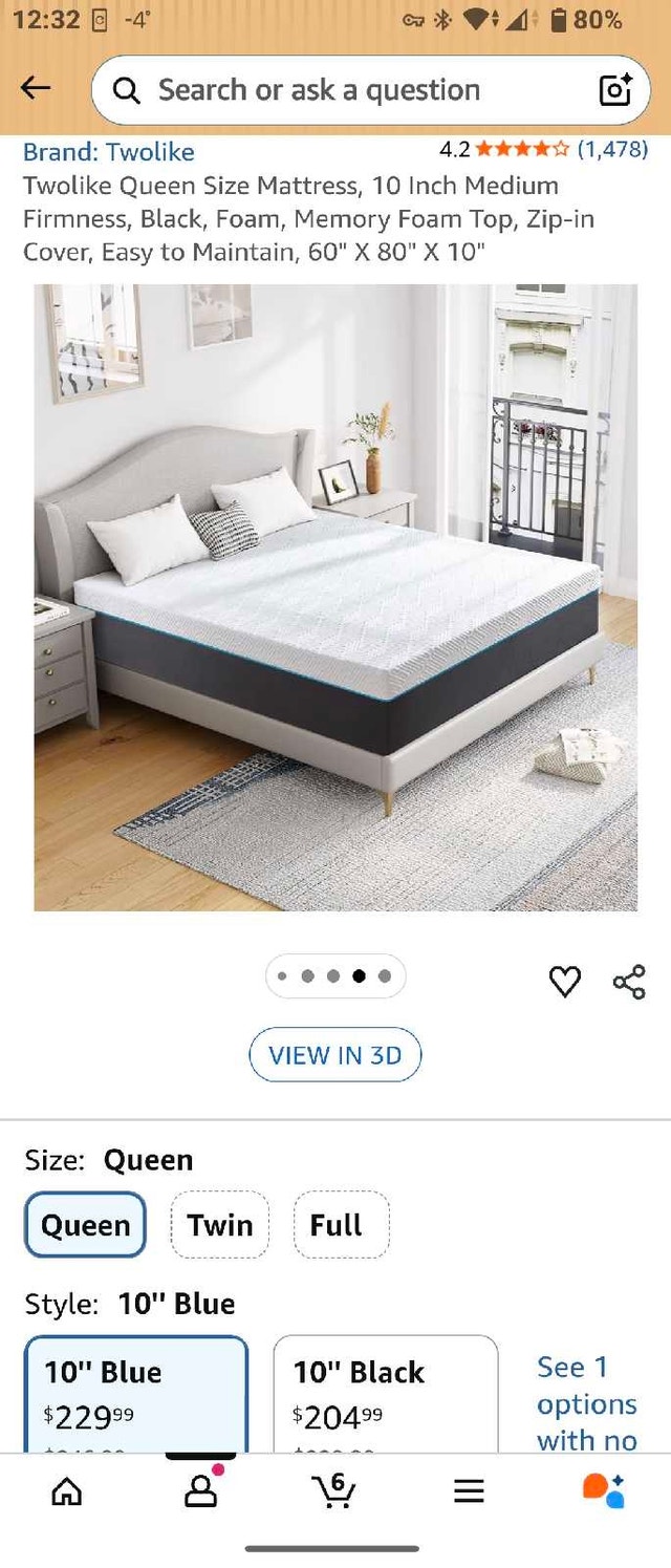 Twolike Queen Mattress
