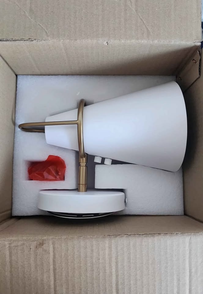 MONKFISH Modern Wall Sconce with White Shade - photo 4
