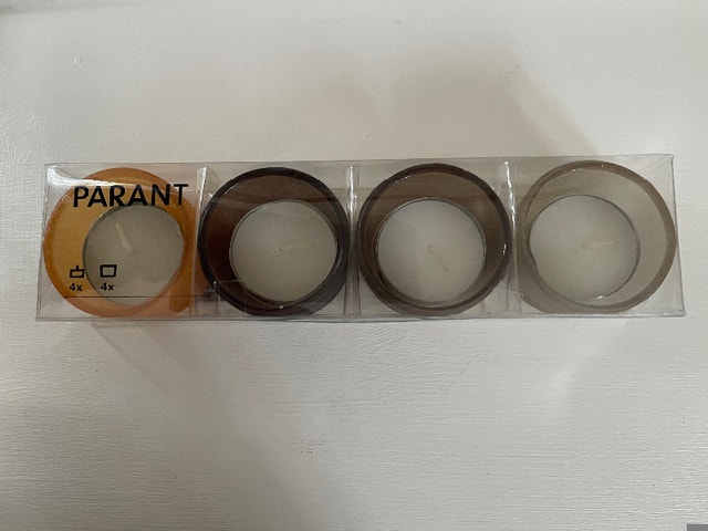 Set of Four Votive Candles with Holders IKEA - photo 3