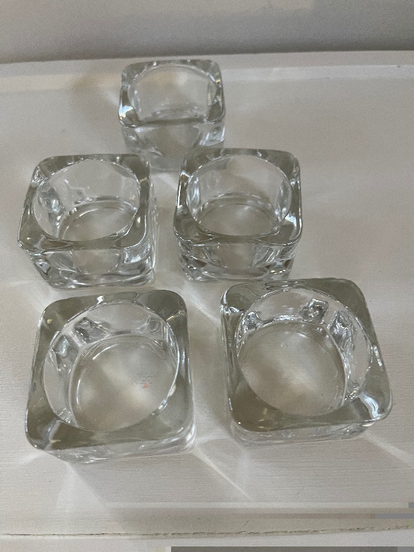 Set of Five Glass Votive Candle Holders - photo 2