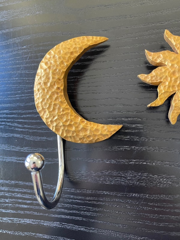 Set of Three Lunar-Star-Themed Decorative Hooks Large - photo 2