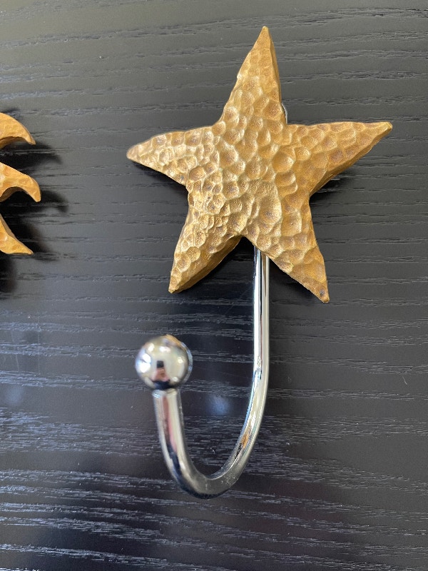 Set of Three Lunar-Star-Themed Decorative Hooks Large - photo 4