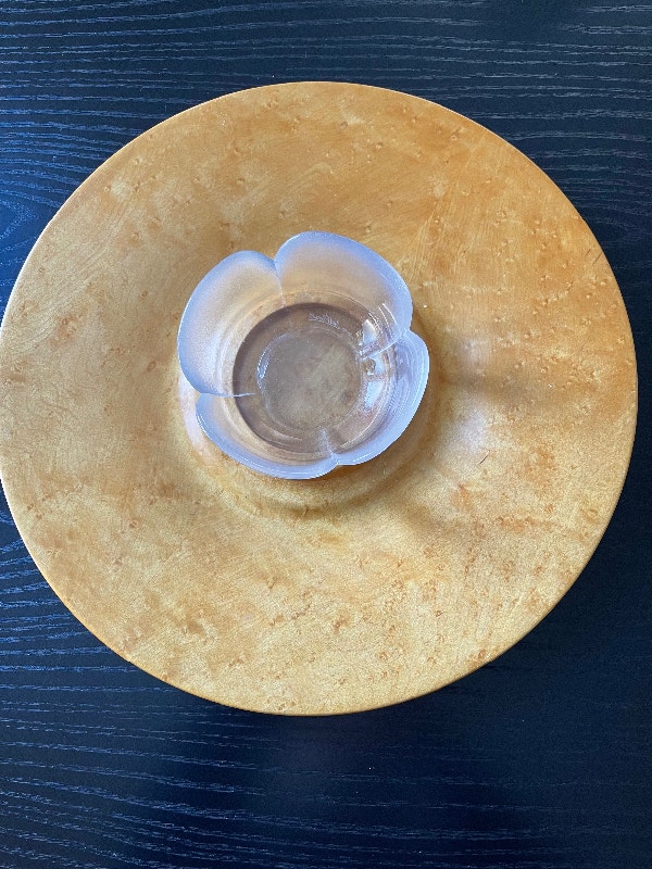 ROSENTHAL Serving Platter with Glass Bowl