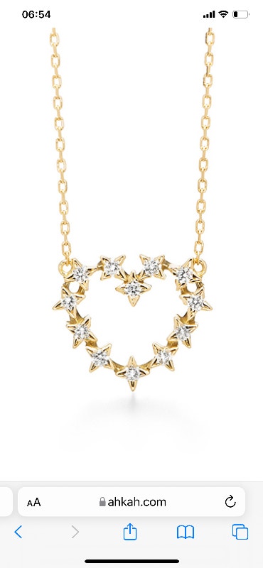 AHKAH Diamond 18k Gold Heart Necklace - photo 4