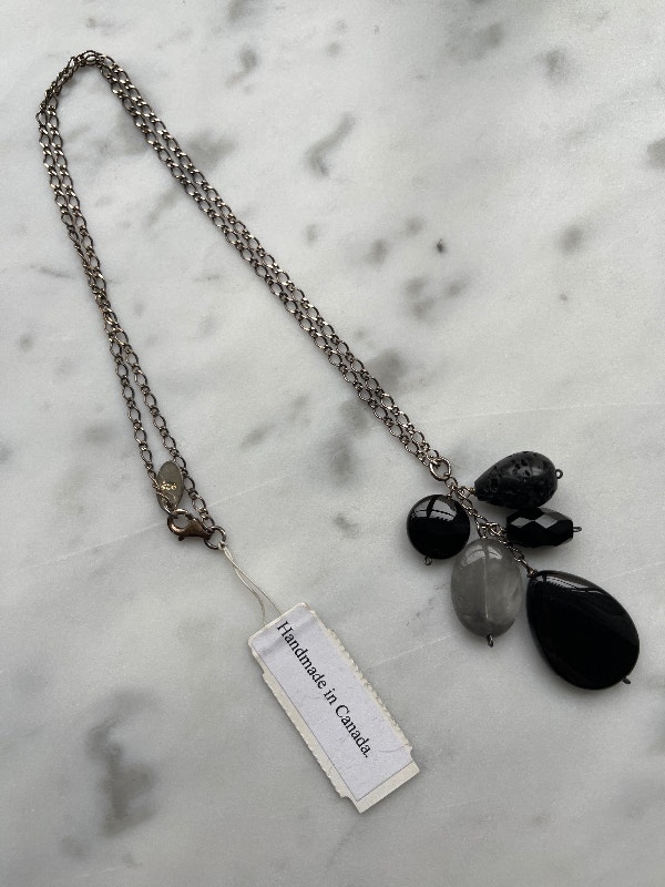 F2G Sterling Silver Natural Stone Necklace