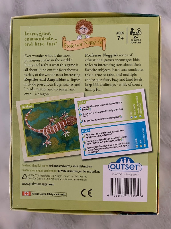Professor Noggin Reptile & Amphibians Trivia Game - photo 2