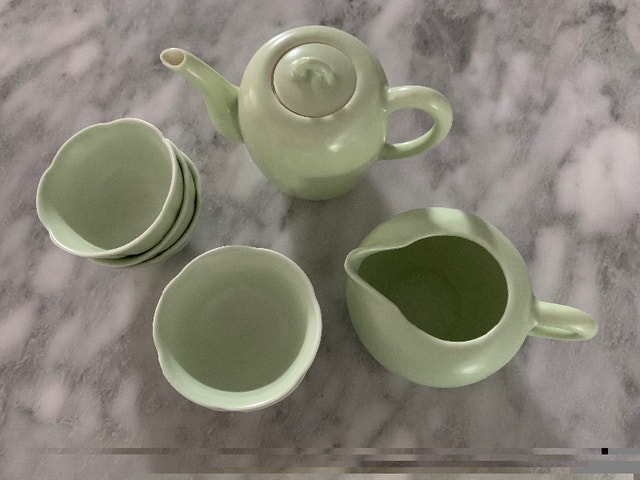 Chinese Tea Set Porcelain Celadon Green - photo 2