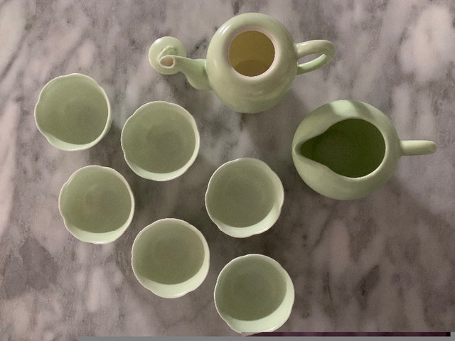 Chinese Tea Set Porcelain Celadon Green - photo 3