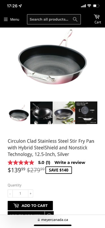 Circulon Stainless Steel Non-Stick Wok Pan 10.5" - photo 5