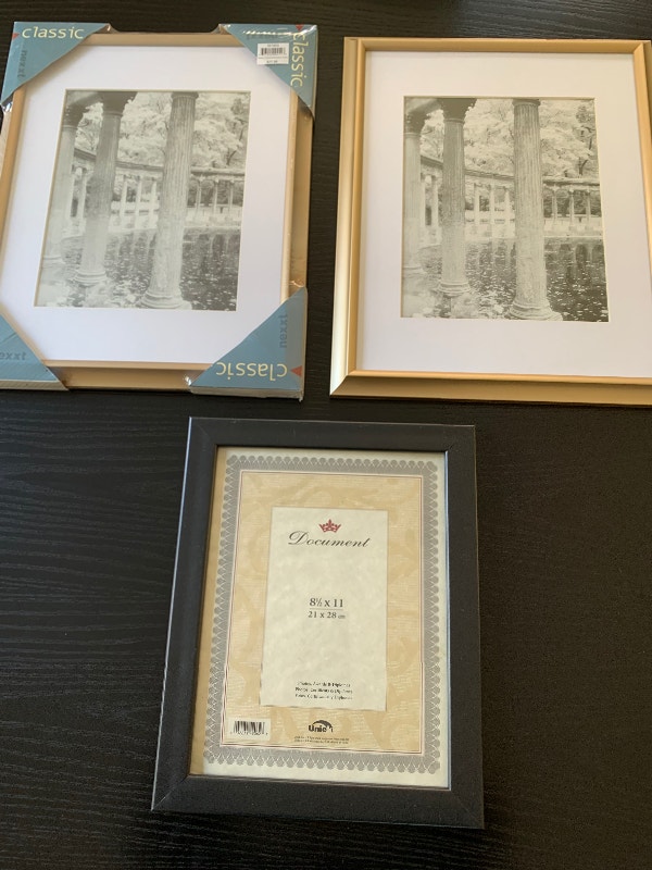 Set of Three New Large Frames Photos Certificates