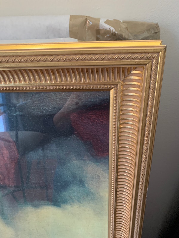 XXXL Gold Framed Art "Sistine Cherubs" by Raphael - photo 2