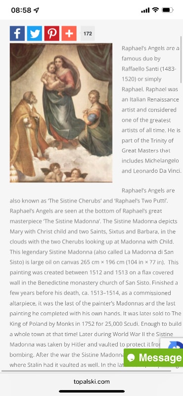 XXXL Gold Framed Art "Sistine Cherubs" by Raphael - photo 4