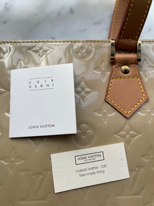 LOUIS VUITTON Monogram Vernis Houston Bag Cream Patent Leather - photo 2