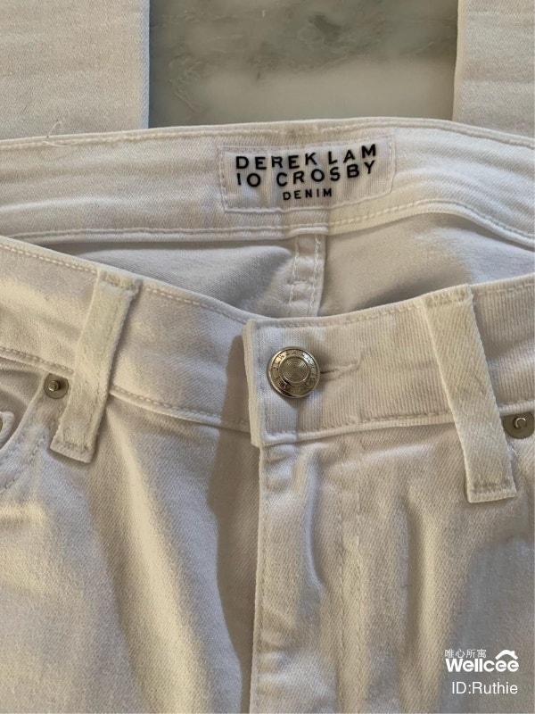 Women’s DEREK LAM 10 Crosby White Denim Jeans Size 26 - photo 2
