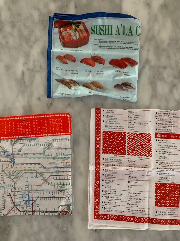 Three New Bandanas/Cotton Scarves from Tokyo