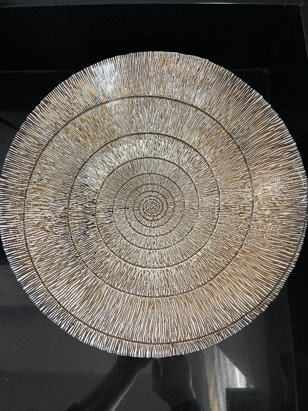 SILVERINA Handmade Glass and Silver Serving Bowl from Turkey