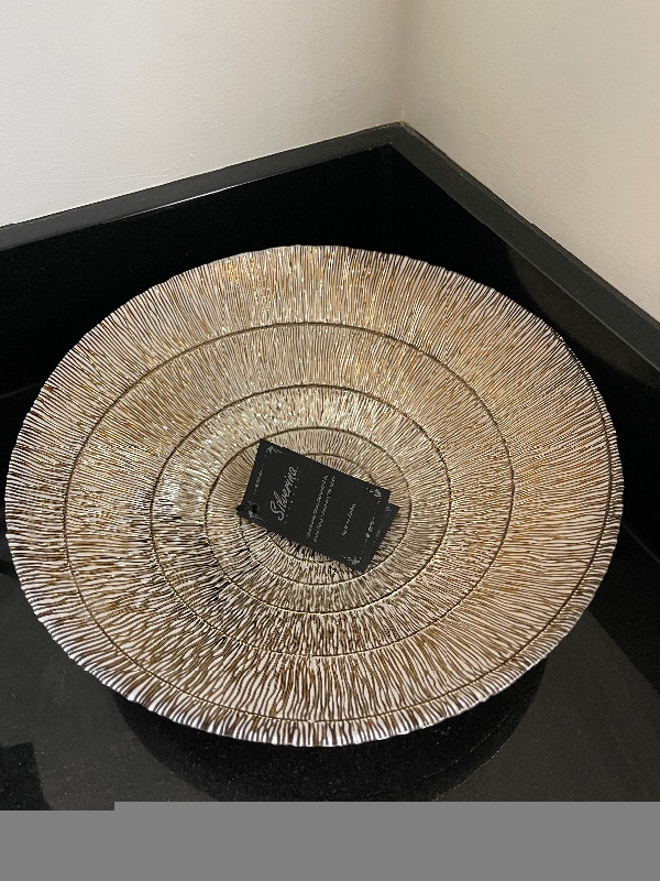 SILVERINA Handmade Glass and Silver Serving Bowl from Turkey - photo 3
