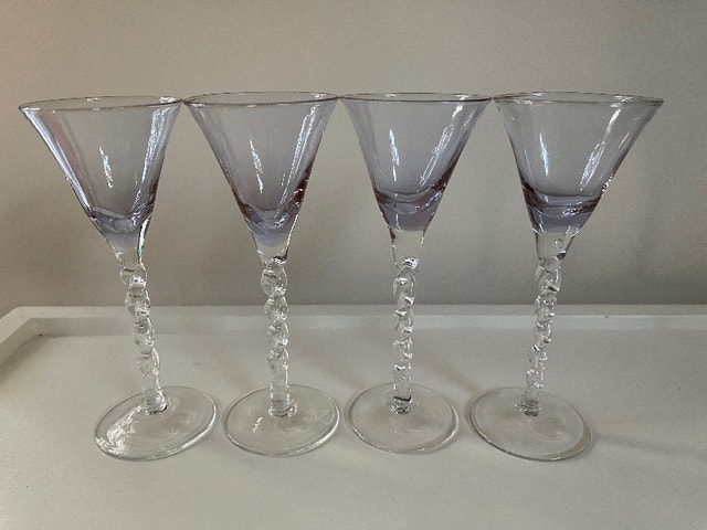 Liqueur Glasses Amethyst Coloured - photo 4