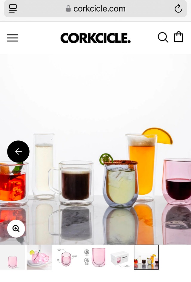 New CORKCICLE Glass Flutes Set of Two - photo 3